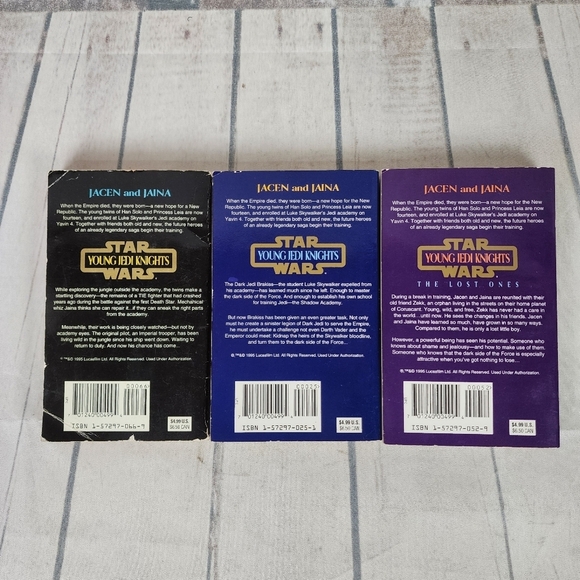 Vintage 1995 Star Wars Young Jedi Knights Paperback Books Set of 3 - Picture 6 of 14